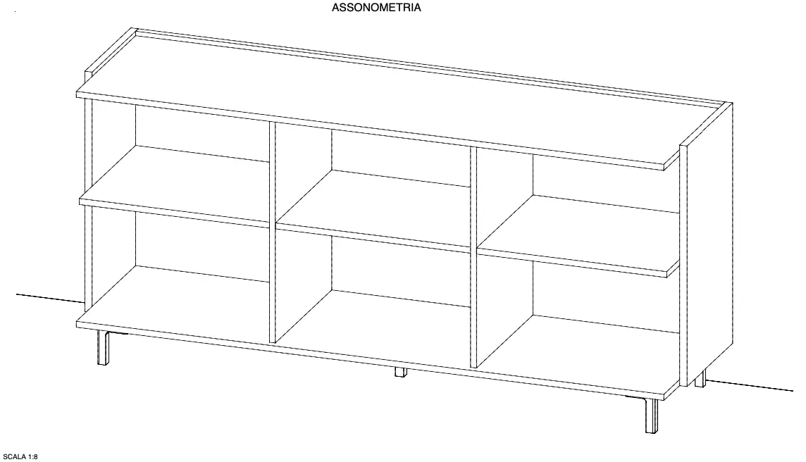 Madia moderna 3 ante con vetro fumè