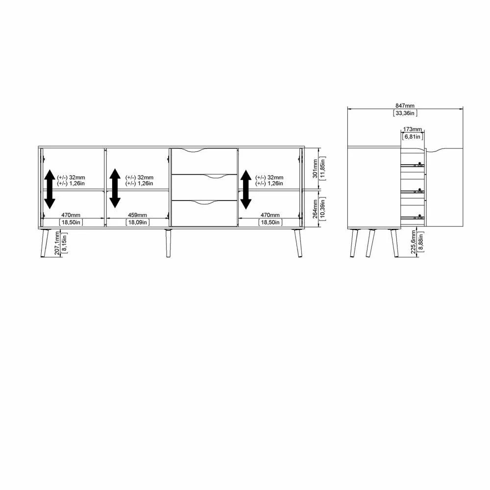 madia bianca e rovere