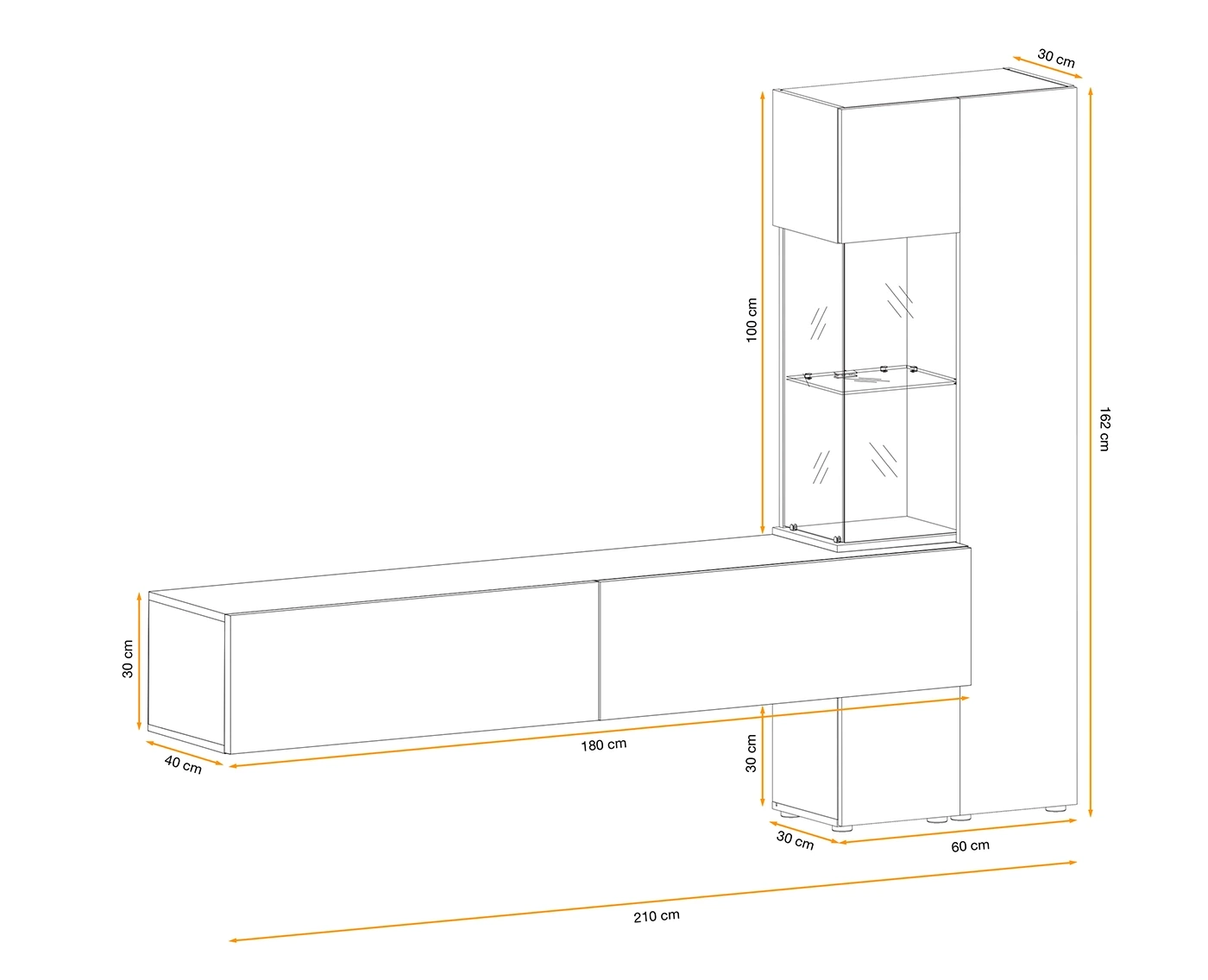 parete attrezzata in saldo