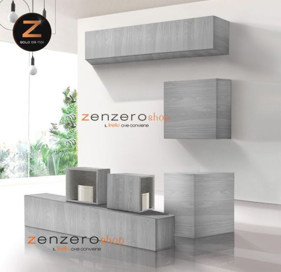 Vano a giorno appeso color Grigio Artico