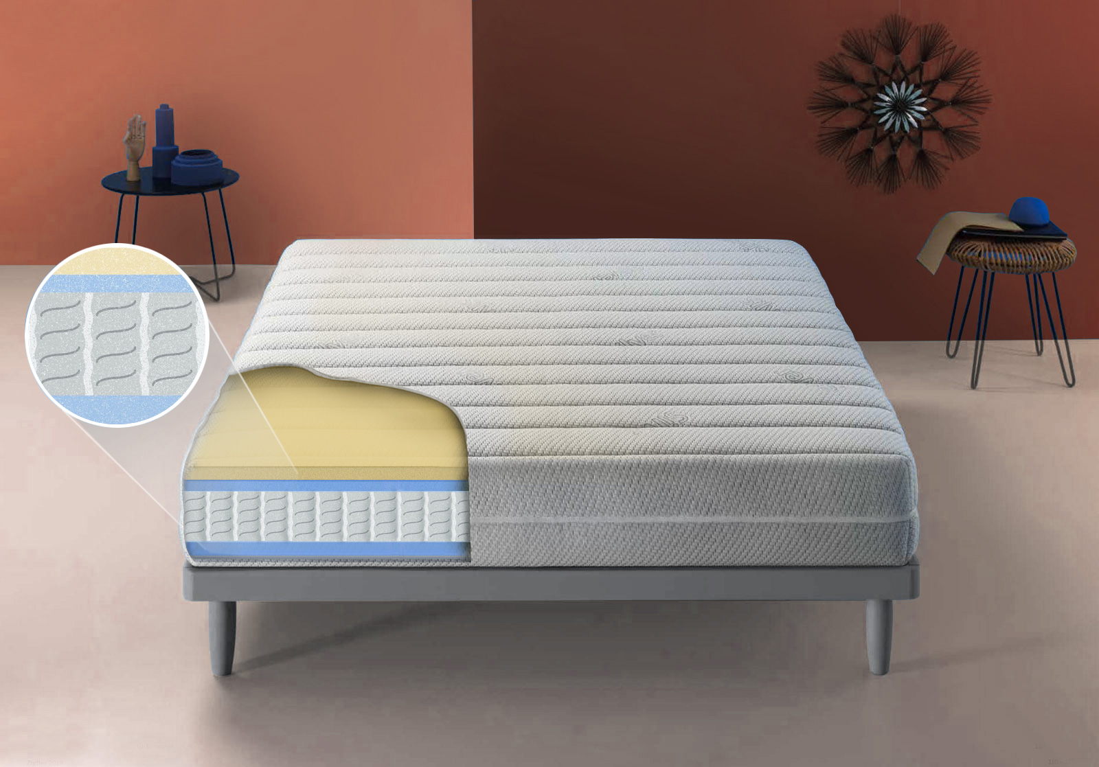 materasso con molle matrimoniale