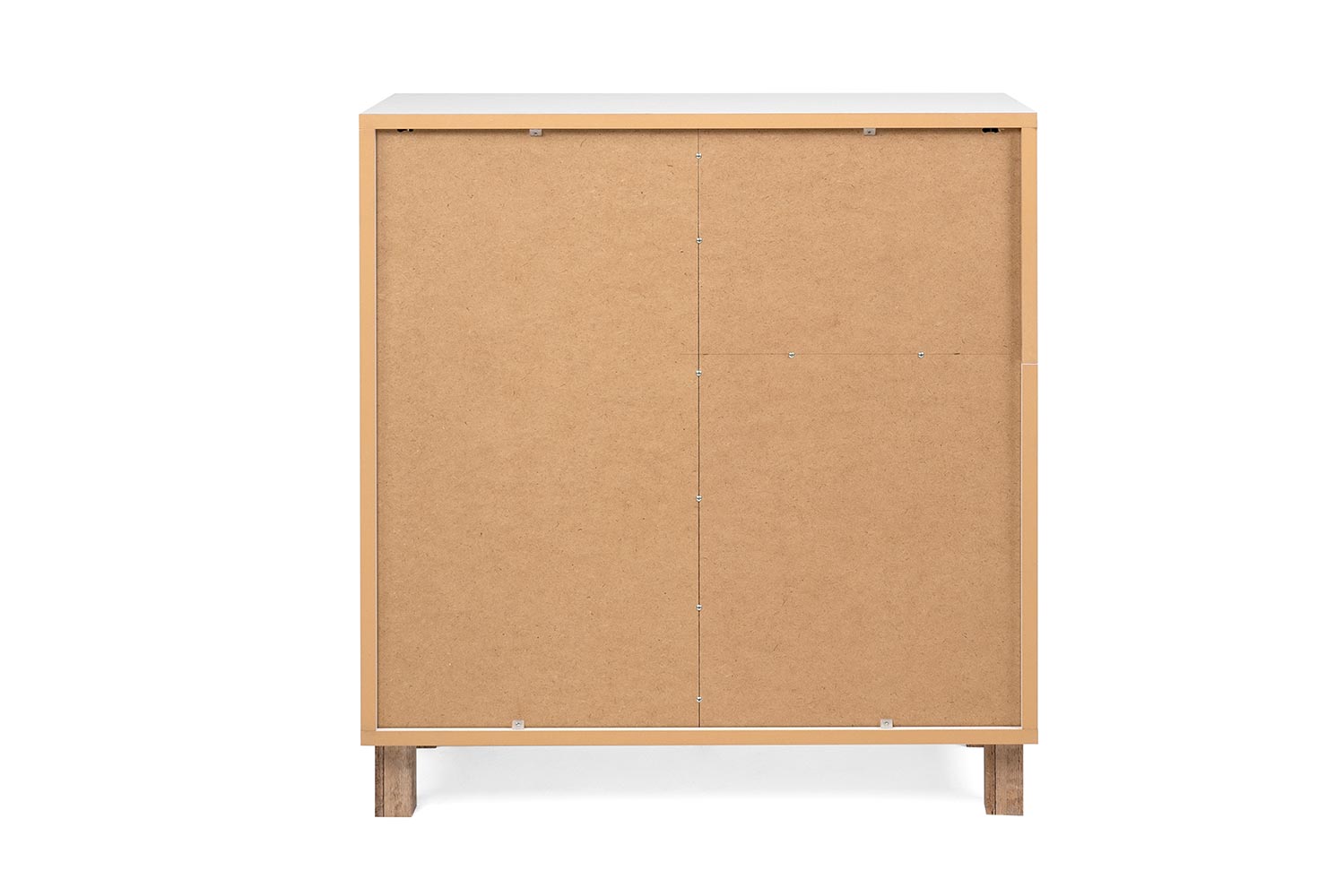 Madia alta Kilsbo con 3 ante in finitura Bianco opaco e Legno vecchio