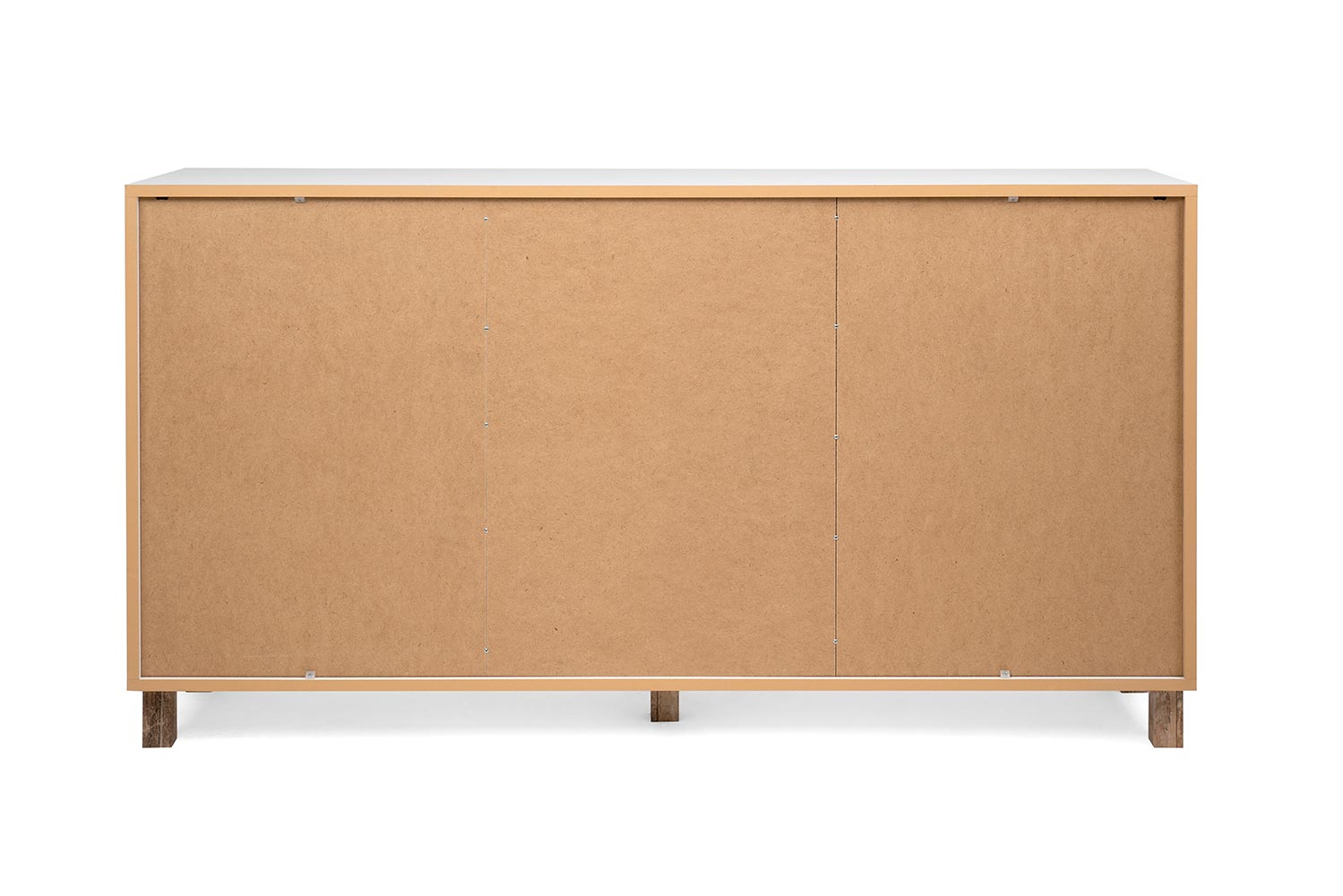 Madia Kilsbo con 3 ante in finitura Bianco opaco e Legno vecchio