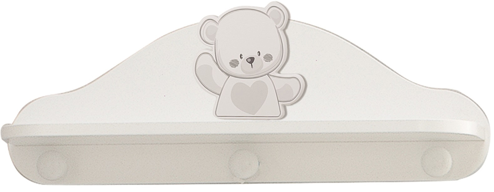 Culla Mr.Bear bianca e choco con ruote, decori con orsetti