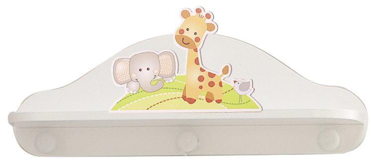 Culla neonati Melman bianca  con ruote e decori colorati