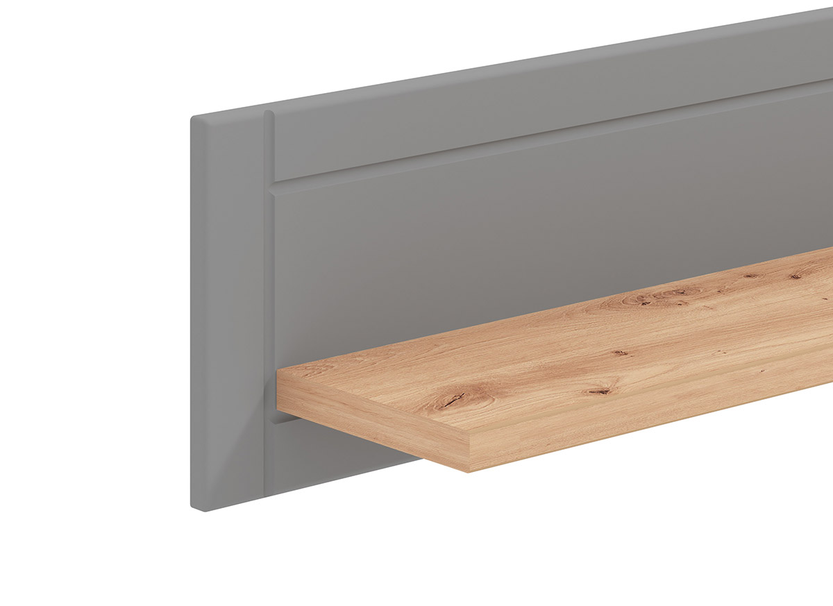 Mensola di design finitura Rovere e Grigio