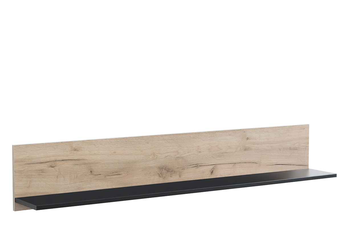 Mensola moderna finitura Rovere e Nero