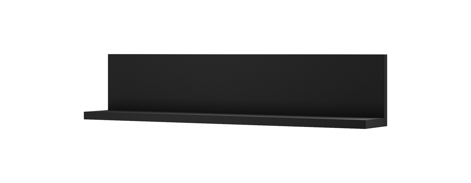 Mensola moderna, finitura nero opaco