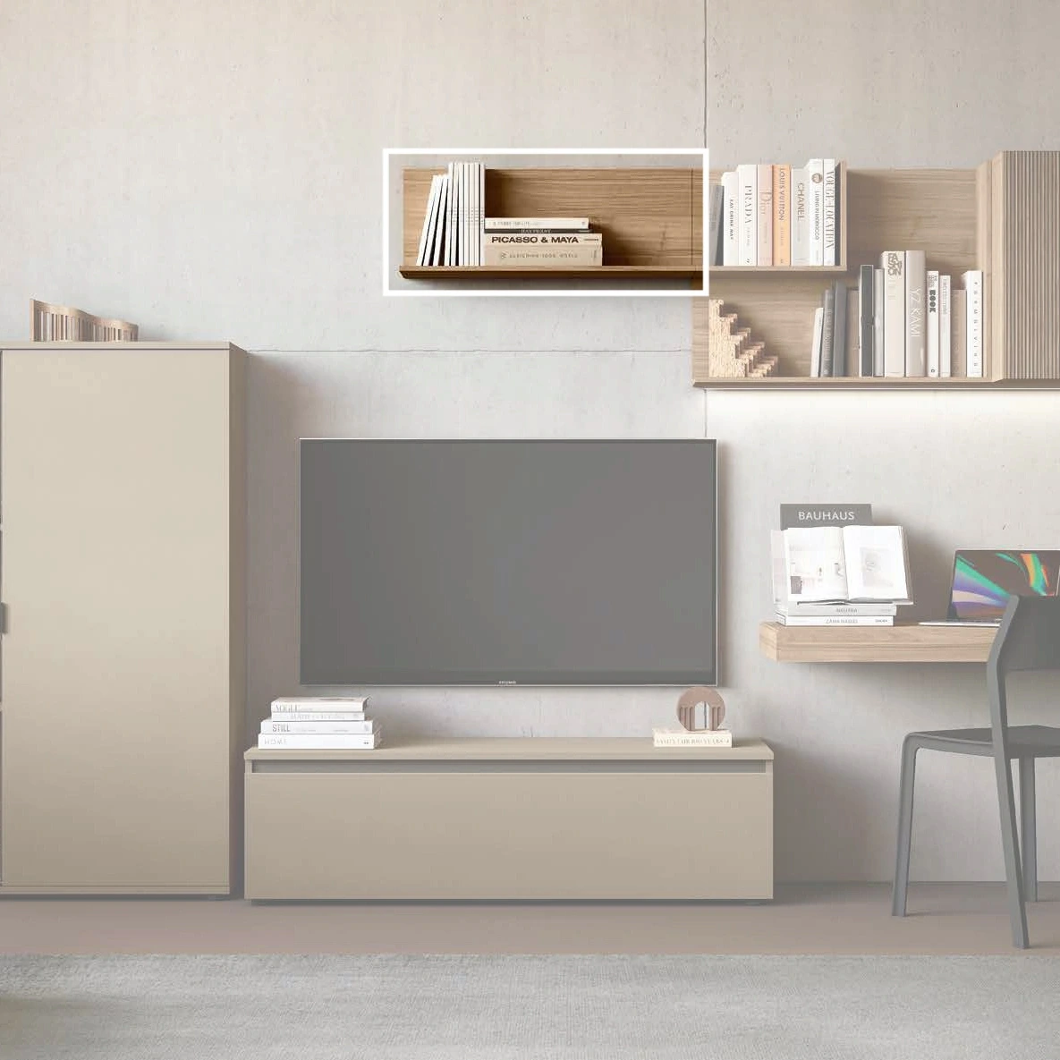 boiserie con mensola