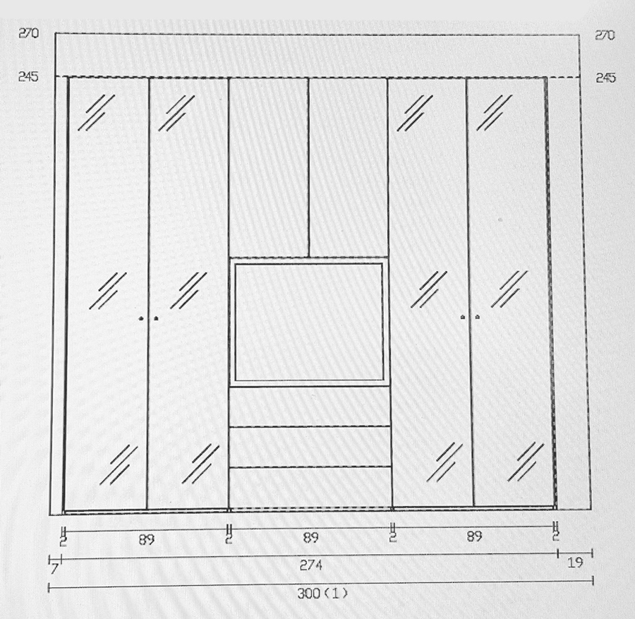 Armadio moderno scontato, con ante vetro Bronzo 