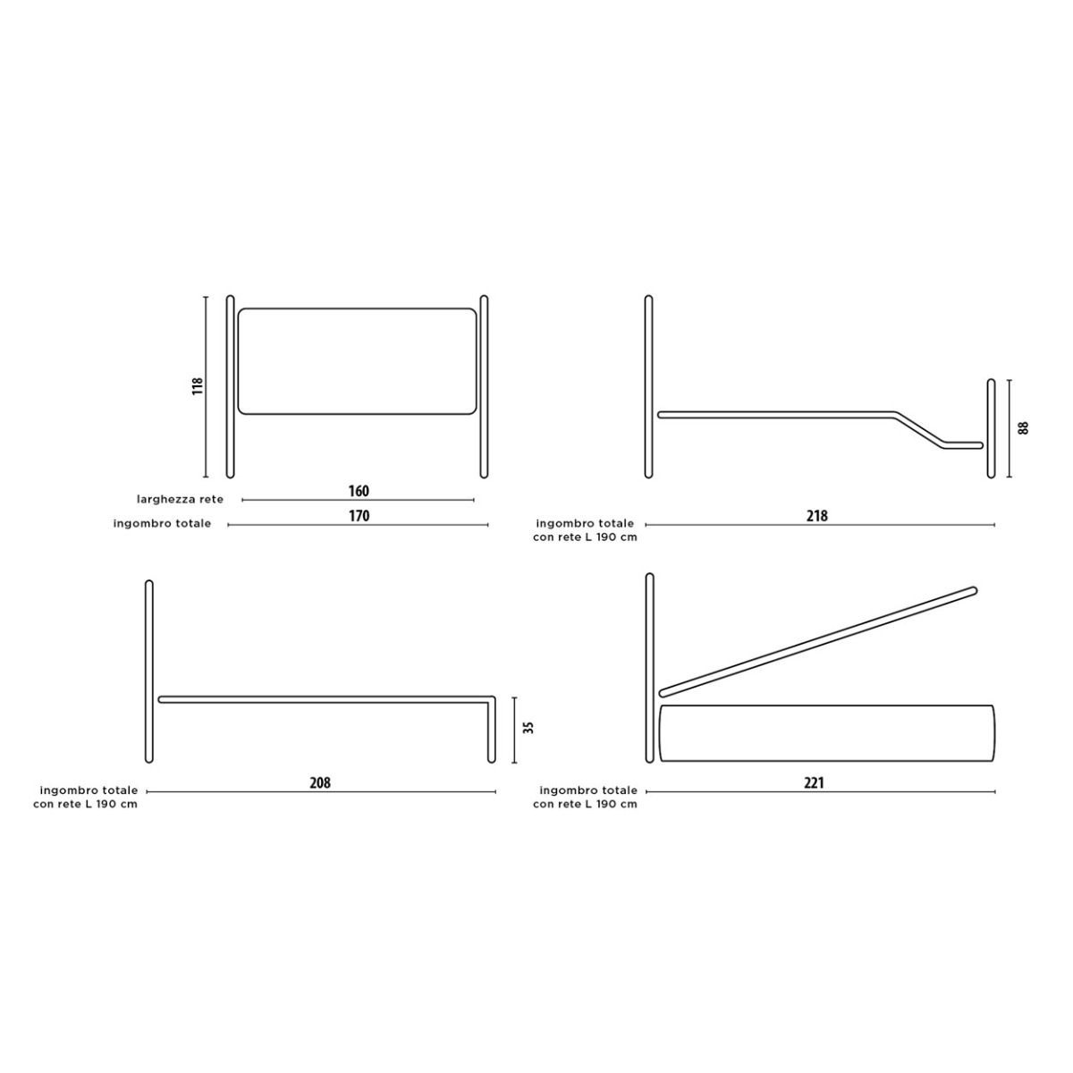 letto matrimoniale in ferro battuto nero