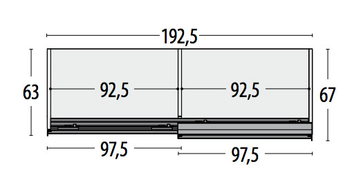 Armadio scorrevole camerette Moretti Compact, Rovere e Flora laccato