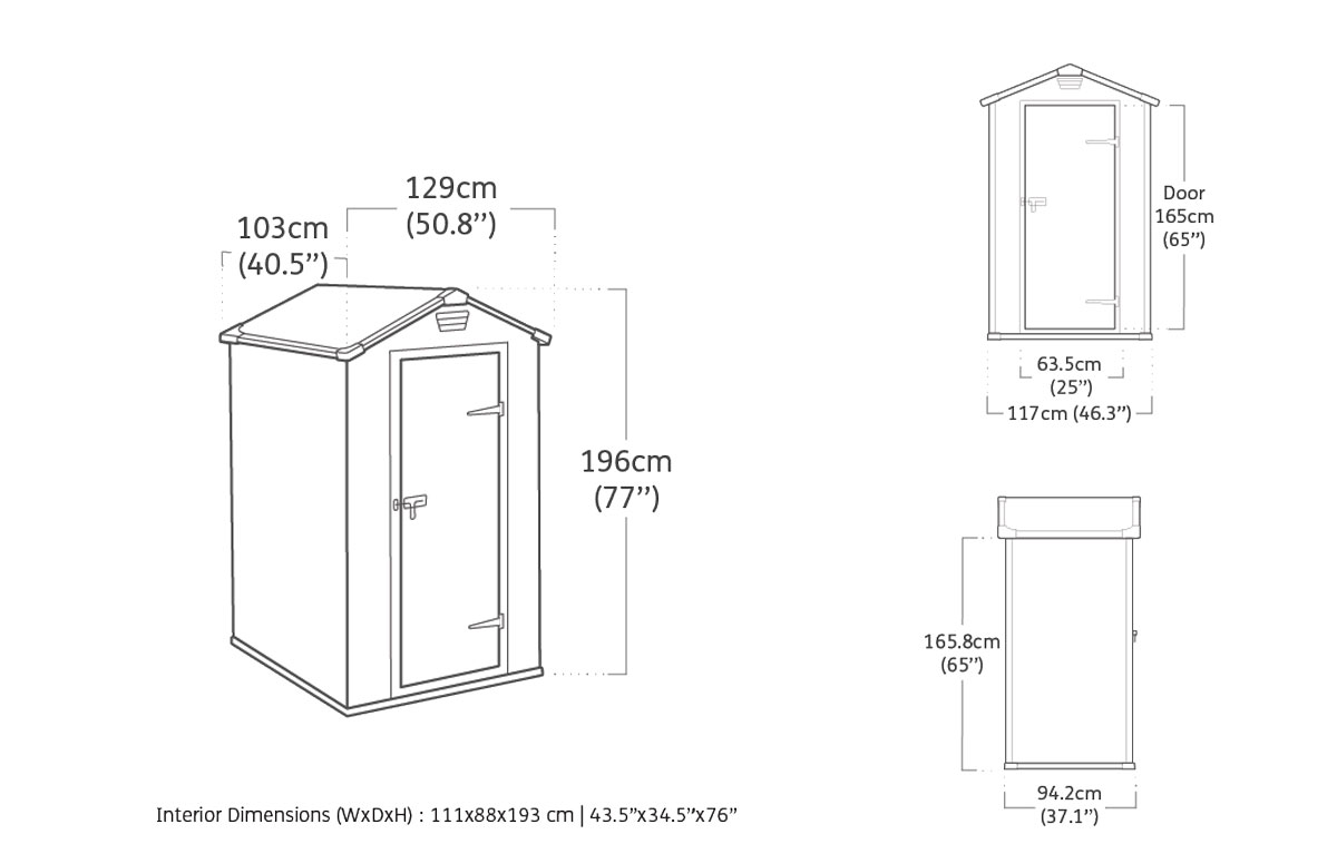 Casetta da giardino Grigia, Magnolia 