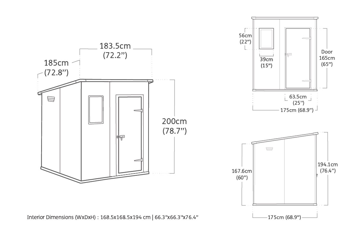 Casetta da esterno Grigia, Magnolia, dimensioni medie