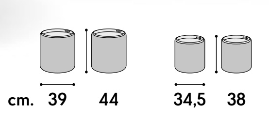 coppia pouf grigi in tessuto moderni