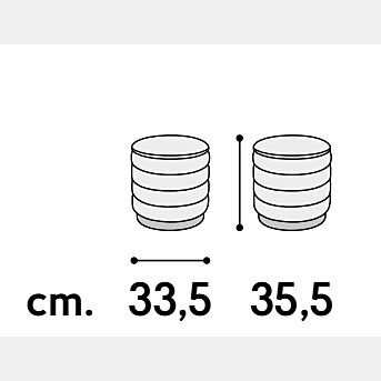 elegante pouf blu in velluto