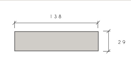 Elemento orizzontale ribalta/vasistas sospeso L.138 cm, disponibile in diverse finiture