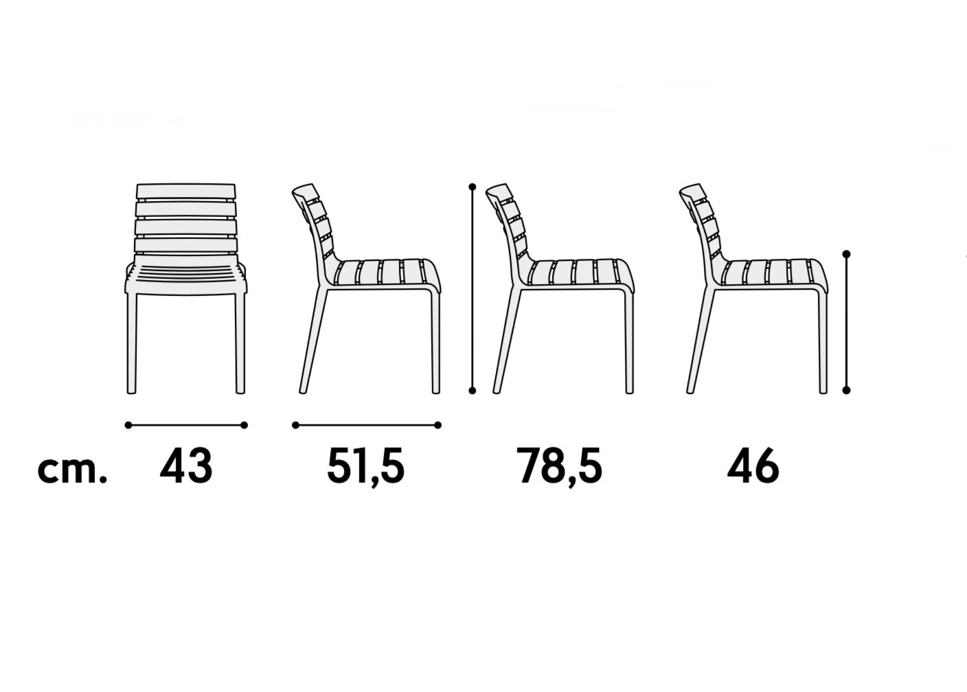Sedia finitura Arancione in offerta