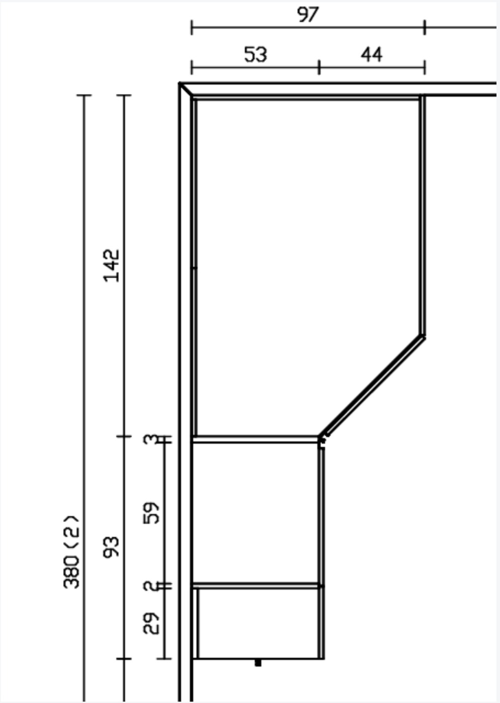 Cabina per camerette, finitura Grigio seta e Bianco altea