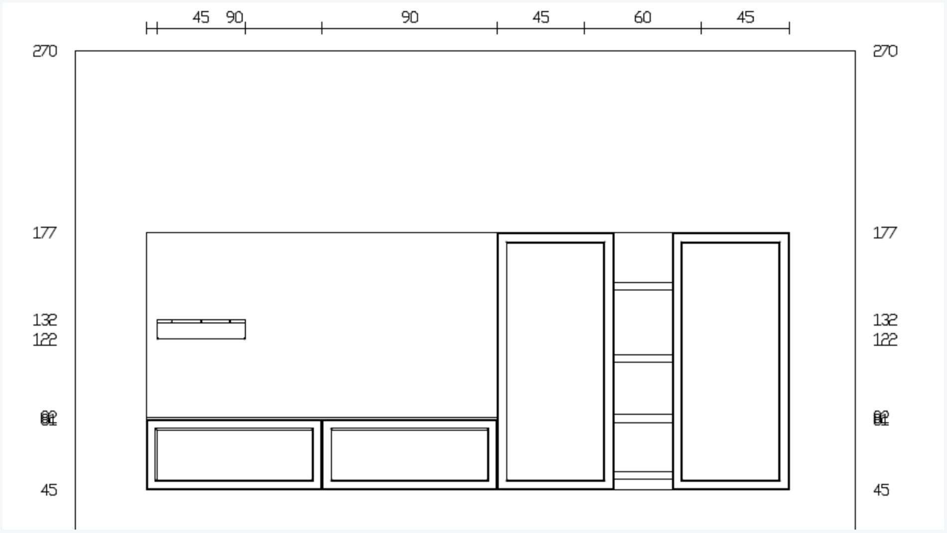 parete grigio carbone e noce