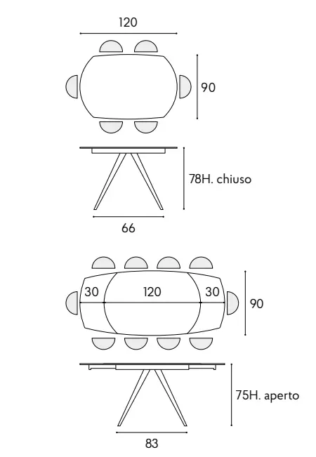 tavolo bianco in ceramica