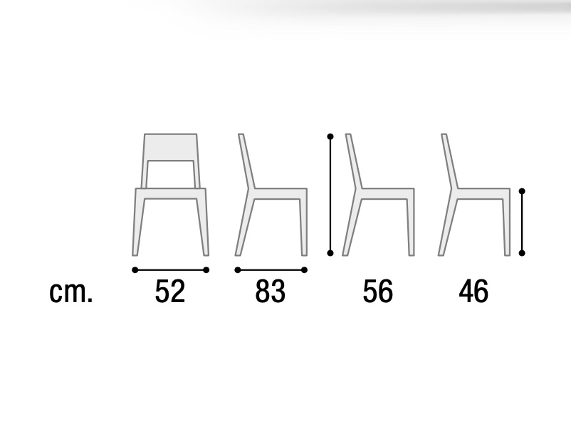 Sedia da giardino geometrica, colore Bianco