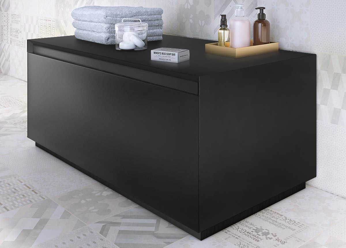 Mobile bagno Nero opaco e anticato bronzo