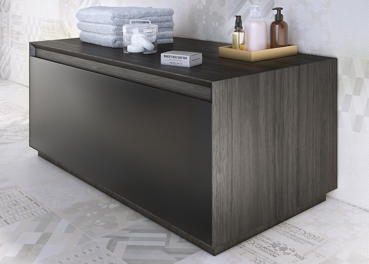 Mobile bagno wengè Grigio e Nero opaco