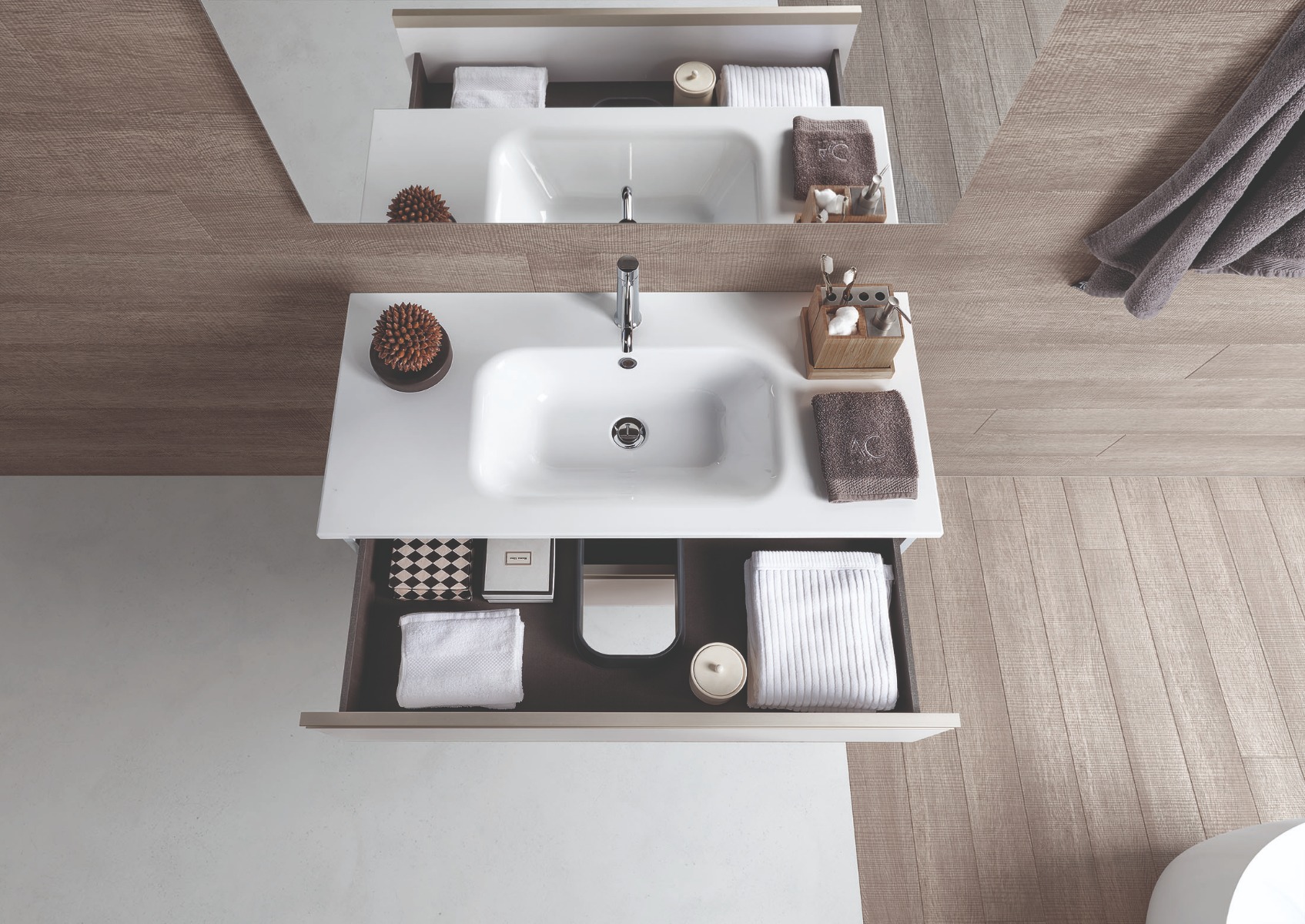 Mobili da bagno online, mobile moderno con lavabo integrato, Havasu 6