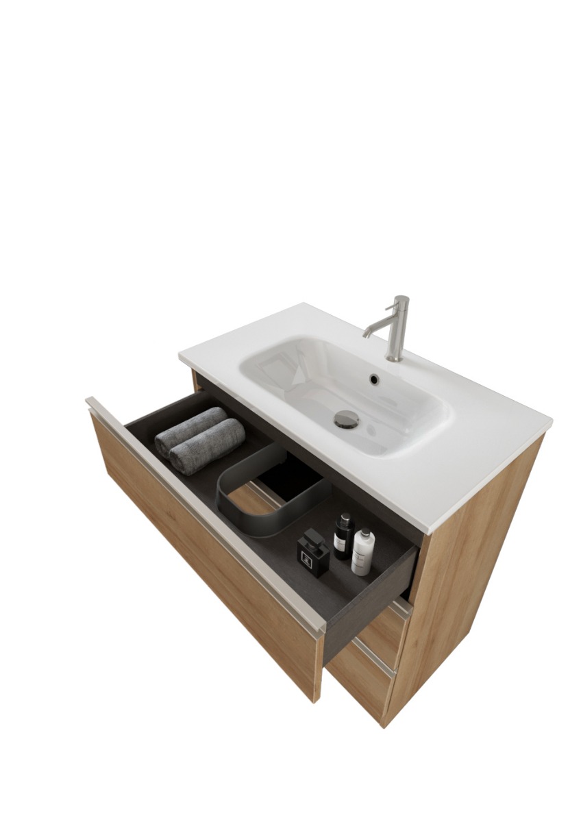 Mobile da bagno con lavabo integrato e 3 cassetti, Havasu 9