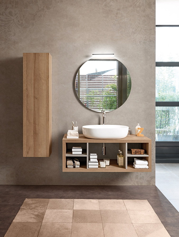 Mobile sospeso da bagno con 2 ripiani Niagara 3 Bis