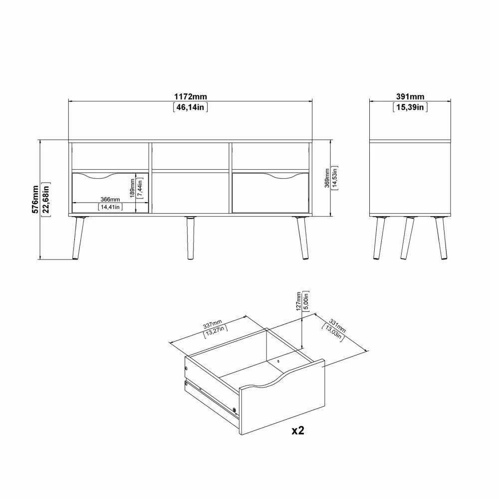 mobile multiuso bianco e nero 