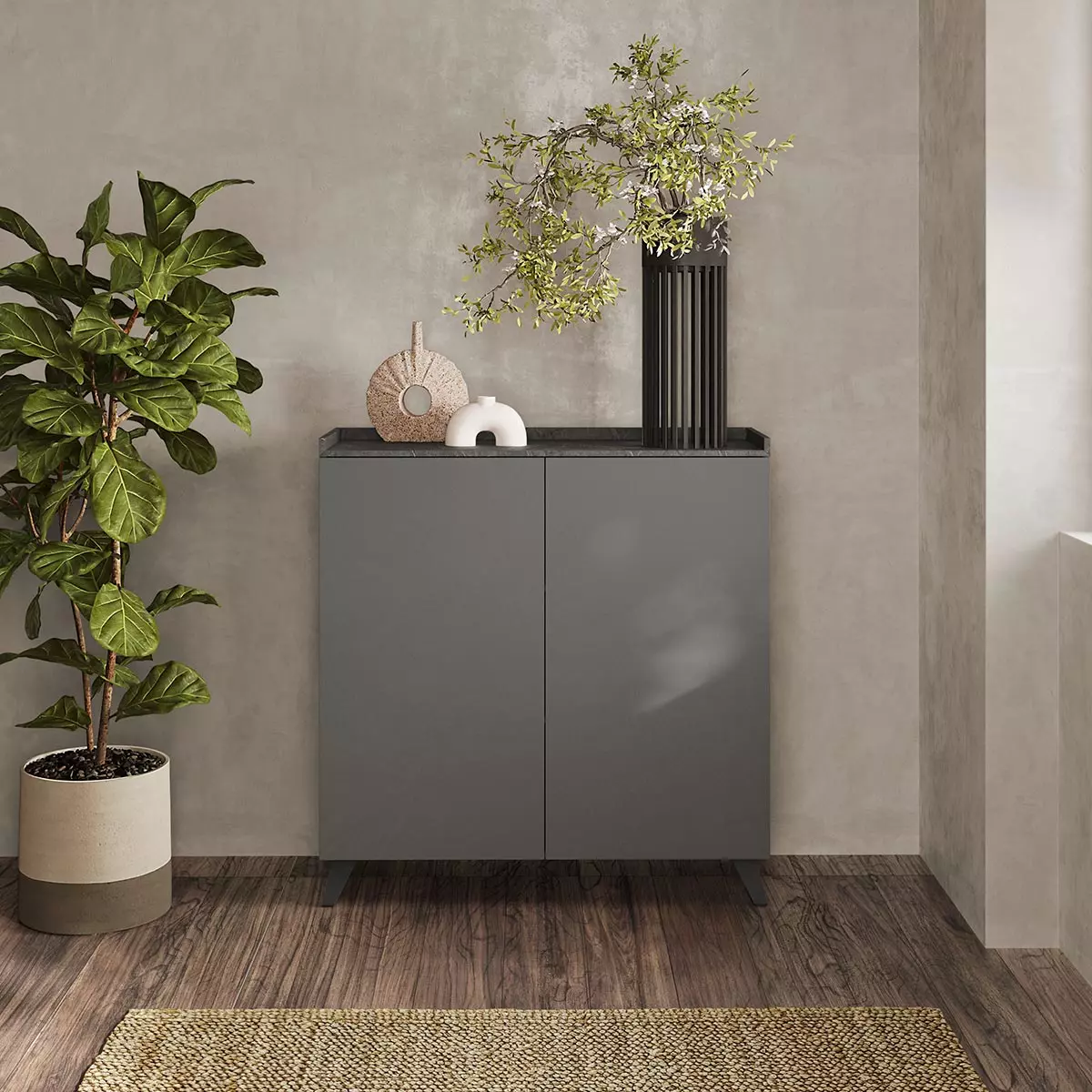 mobile a 2 ante grigio