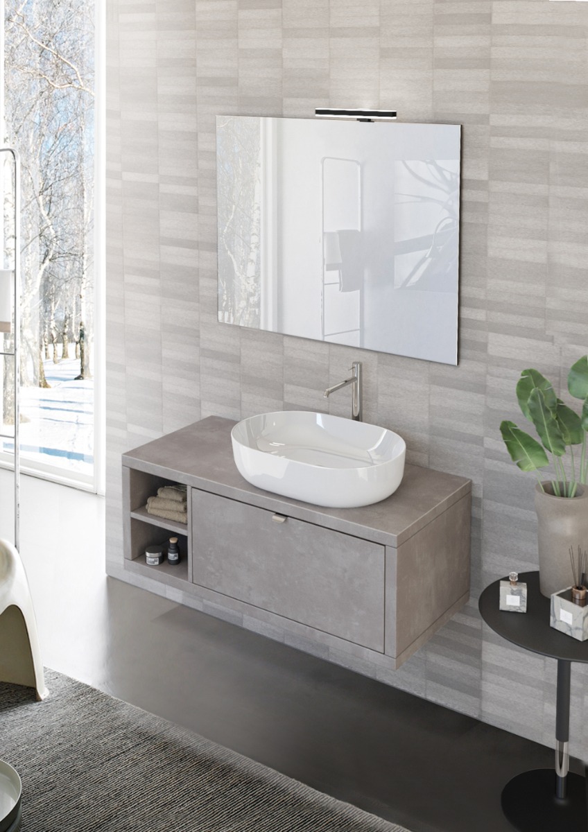 Mobile bagno con cassetto e ripiano L.110, Niagara 39