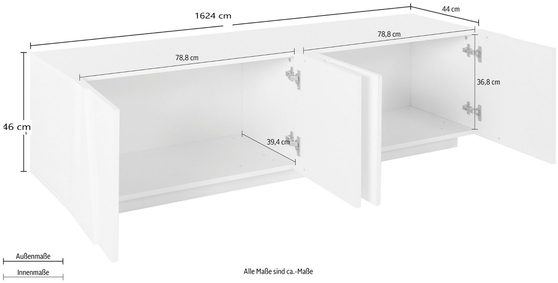 Mobili televisione design geometrico in finitura Beton