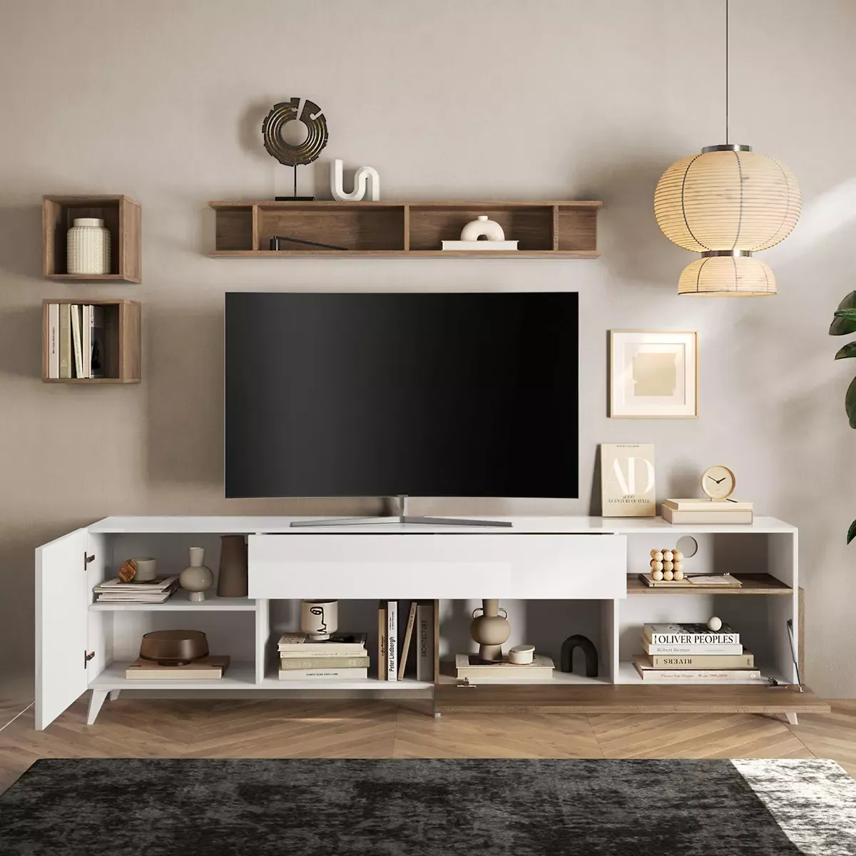 soggiorno moderno bianco e mercure