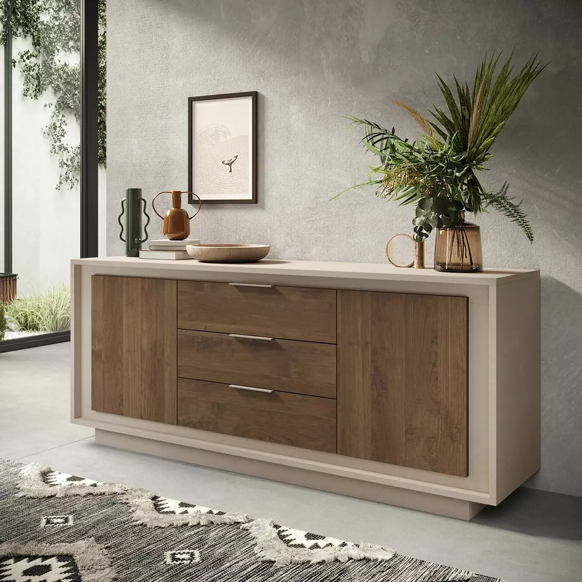 credenza mercure con 3 cassetti