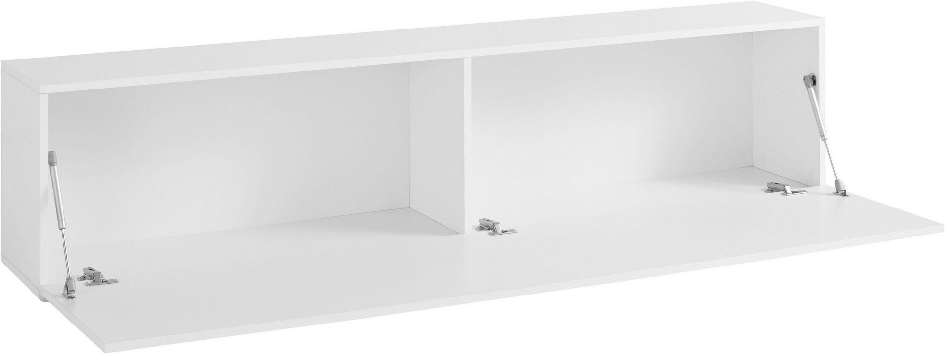 Pratica Base TV sospesa anta a ribalta, finitura bianca lucida