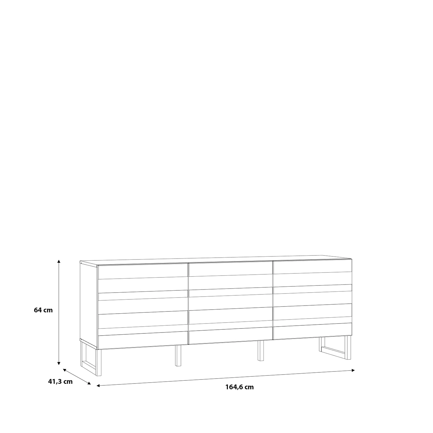 mobile tv con piedi bianco