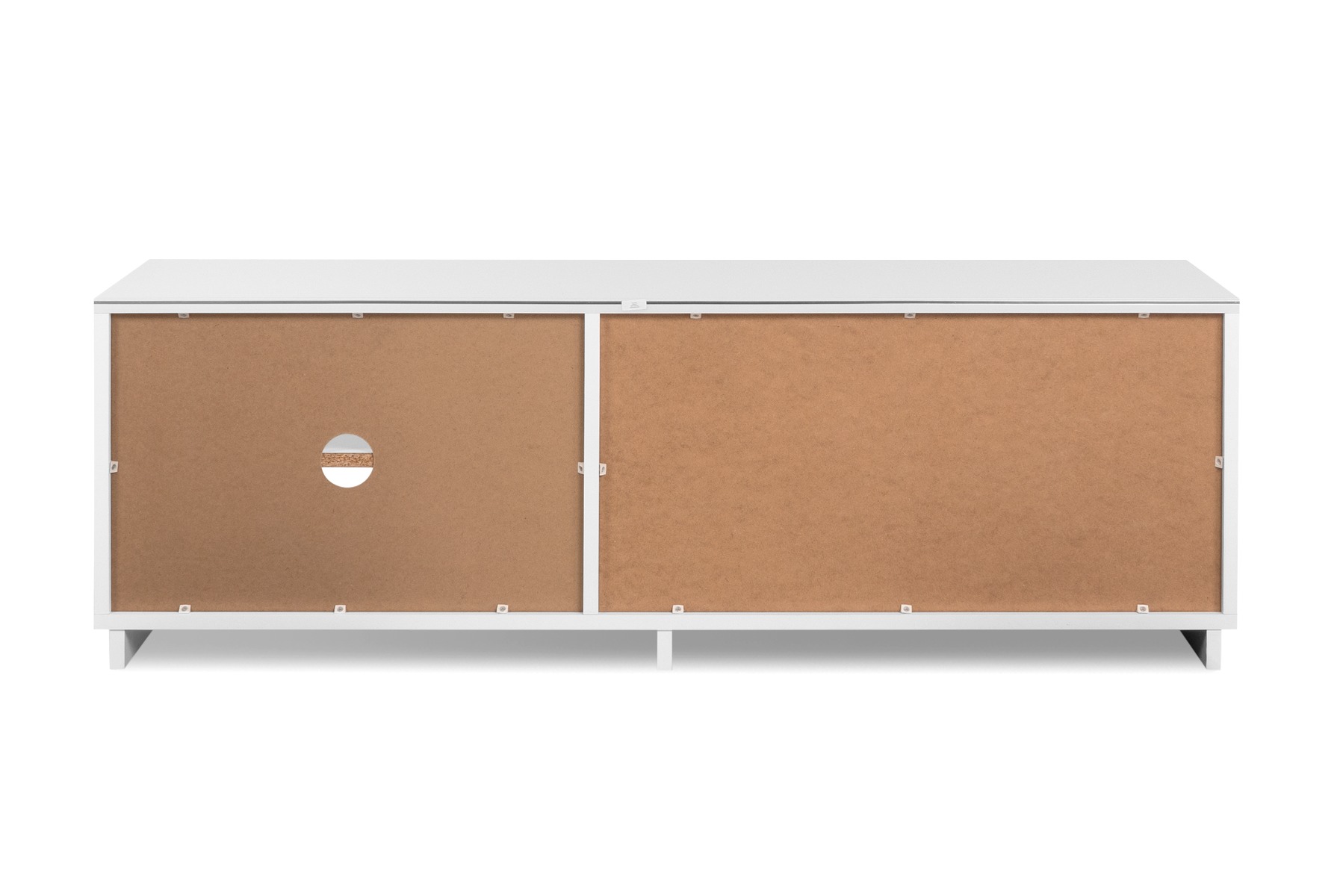 Mobile tv a 2 ante con ripiano in finitura Bianco lucido