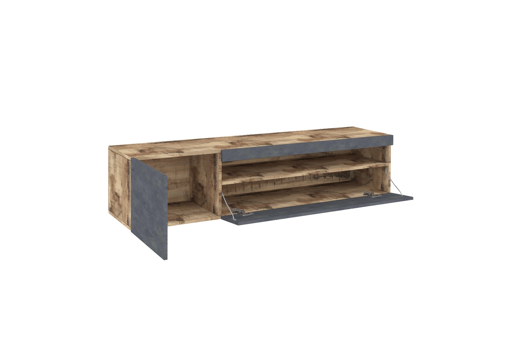 Porta tv moderno, scocca Pero frontali Ardesia