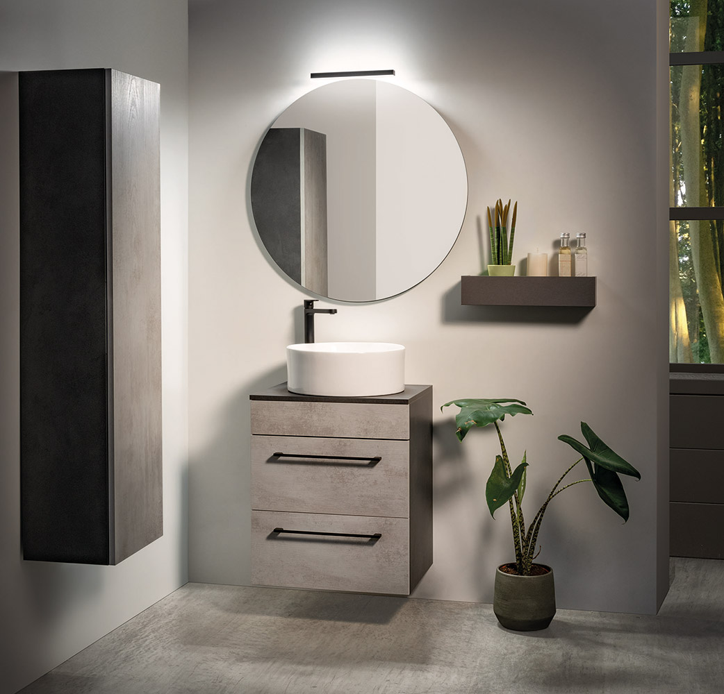 Cassettiere bagno moderne, mobile con 2 cassetti, Jog 1