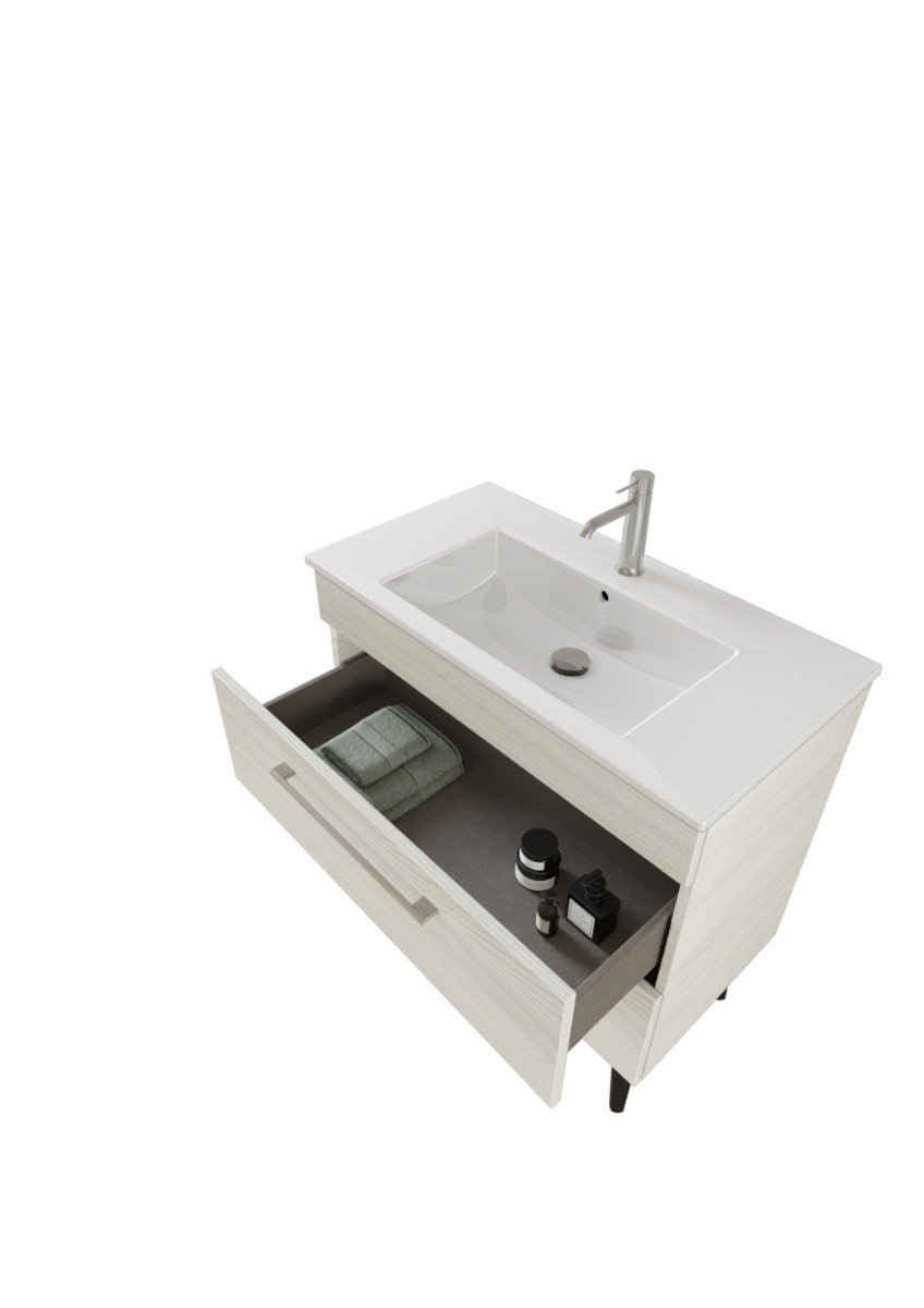 Mobile bagno moderno L.81 con piedini, Jog 30