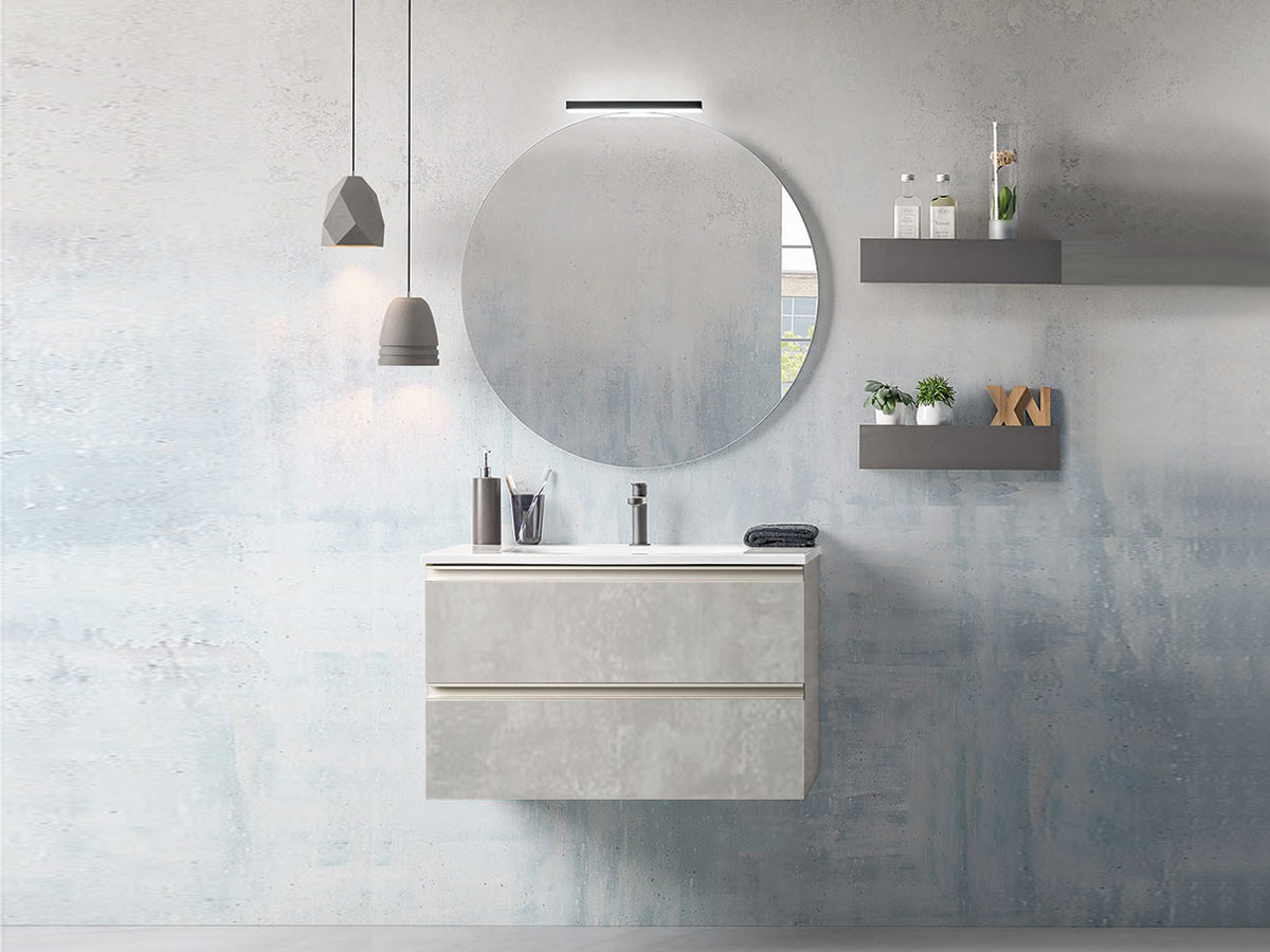 Offerta mobili bagno, mobile con lavabo integrato e  2 cassetti, Havasu 22