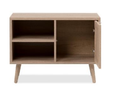 Composizione ingresso Kara in finitura Quercia ed effetto Rafia