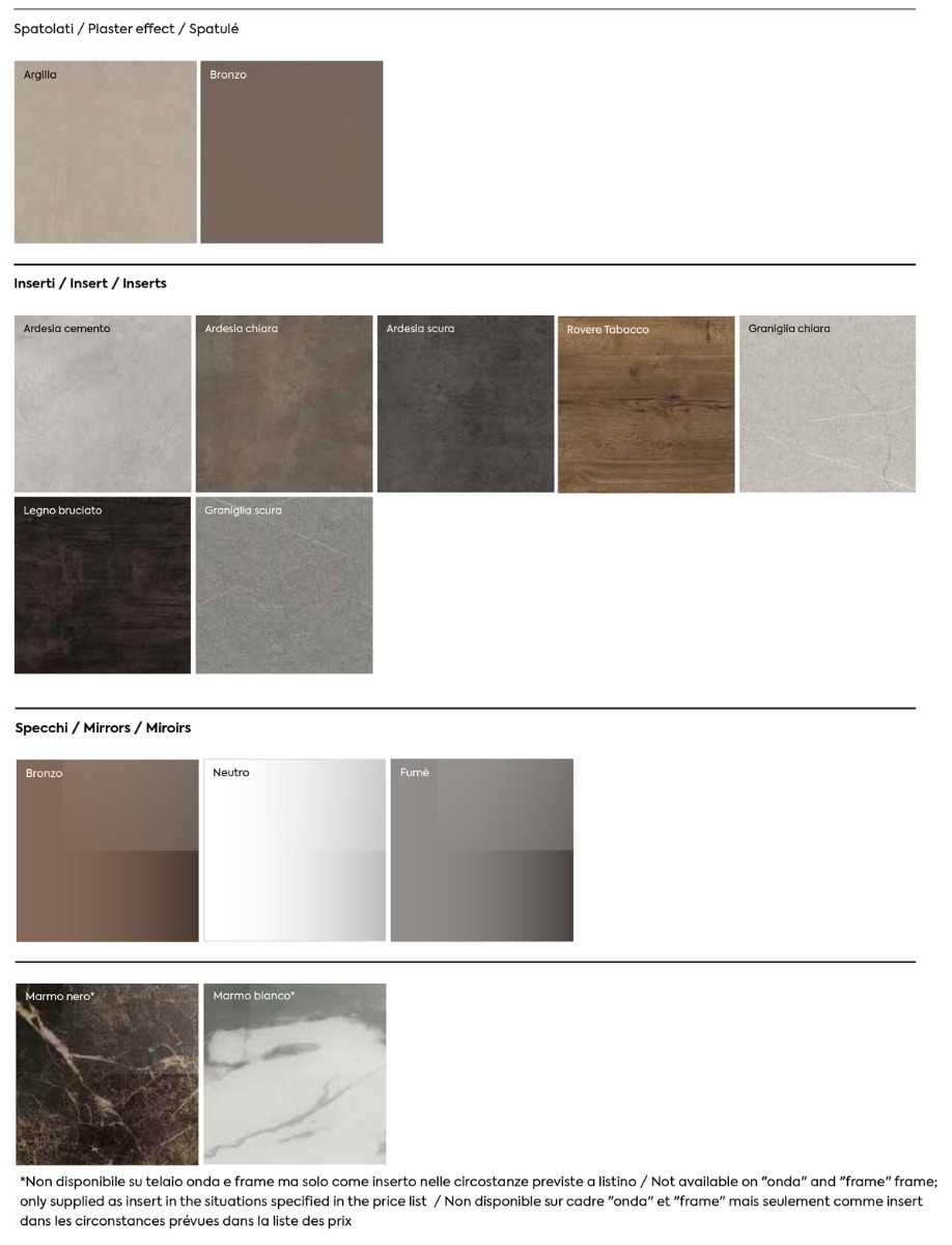 Armadio scorrevole inserto Marmo bianco, Grigio seta e Argilla Zenzero Shop