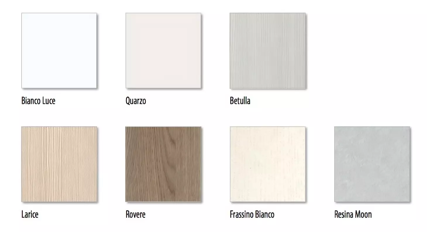 Scrivania camerette Moretti Compact, Bianco luce e Peonia laccato