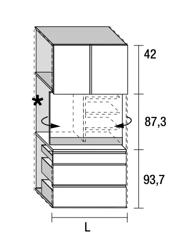 armadio tomasella vano tv