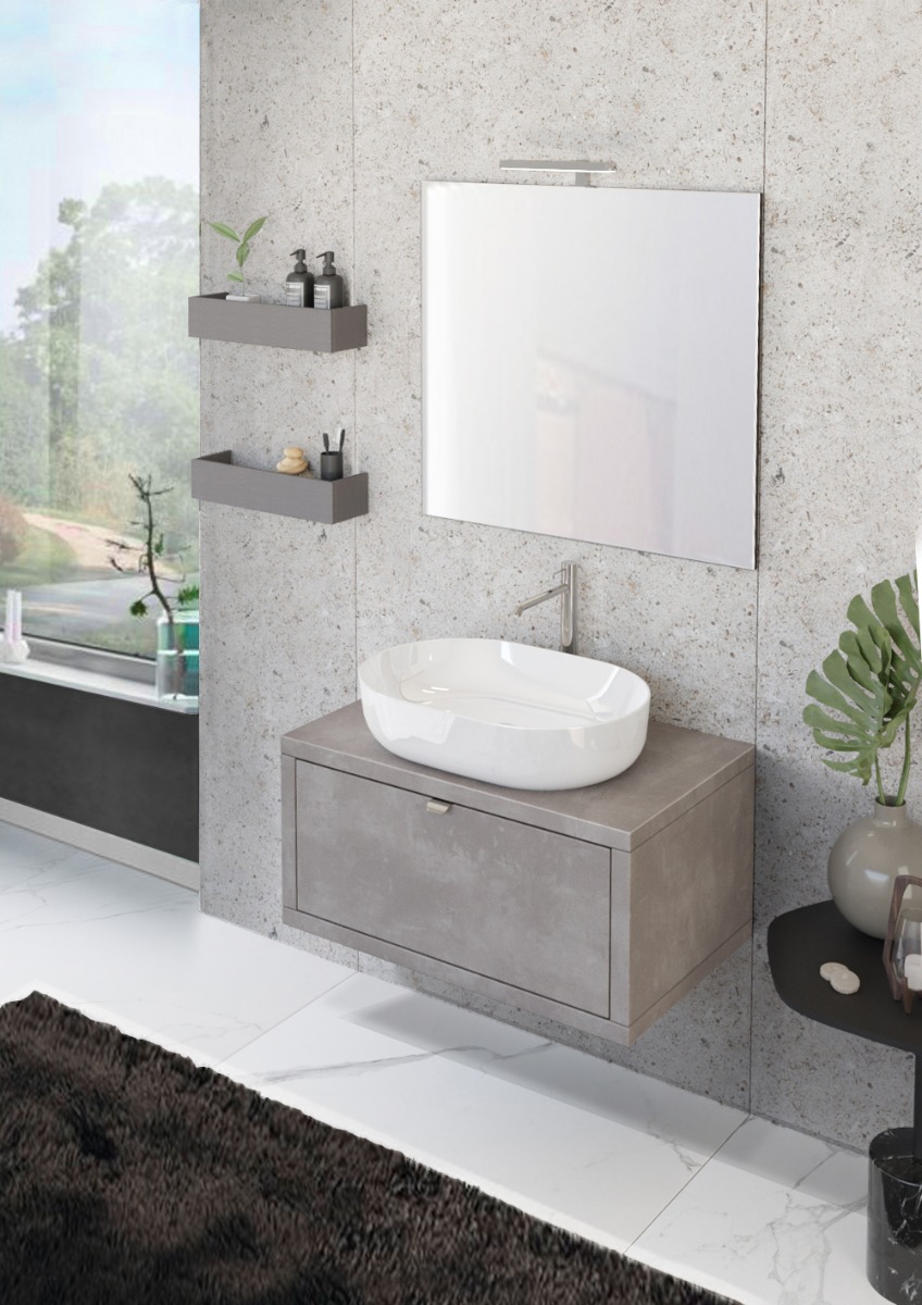 Mobiletto bagno sospeso L.80, Niagara 24