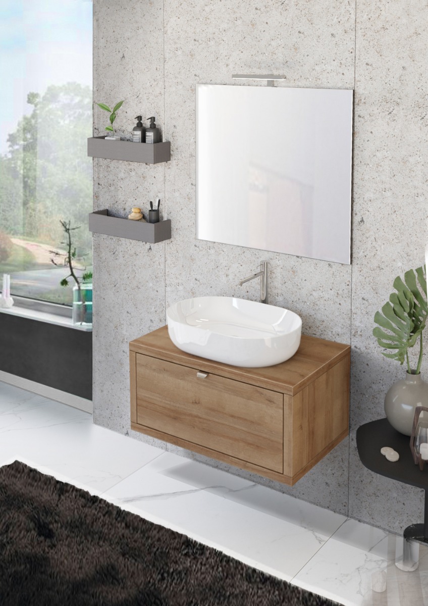 Mobiletto bagno sospeso L.80, Niagara 26